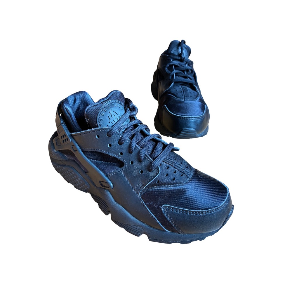 Nike Air Huarache Run Triple Black Kids Shoes Size 6.5 Tetro Streetwear